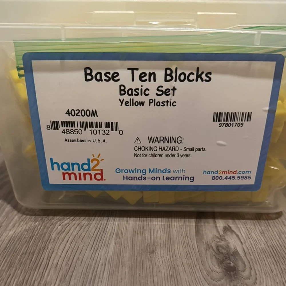 Hand2Mind Base Ten Blocks Basic Set (4) - Picture 2 of 5